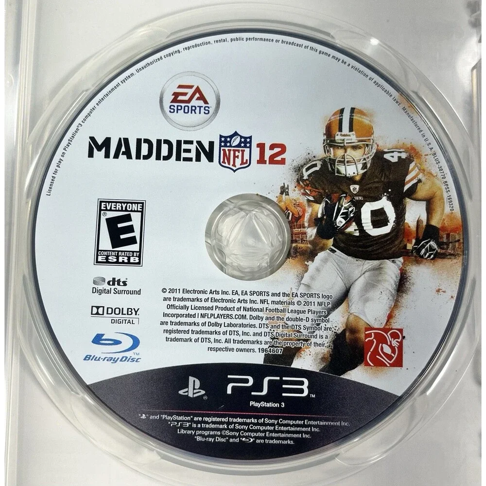 Madden NFL 12 Sony PlayStation 3 Peyton Hillis Complete with Manual Tested